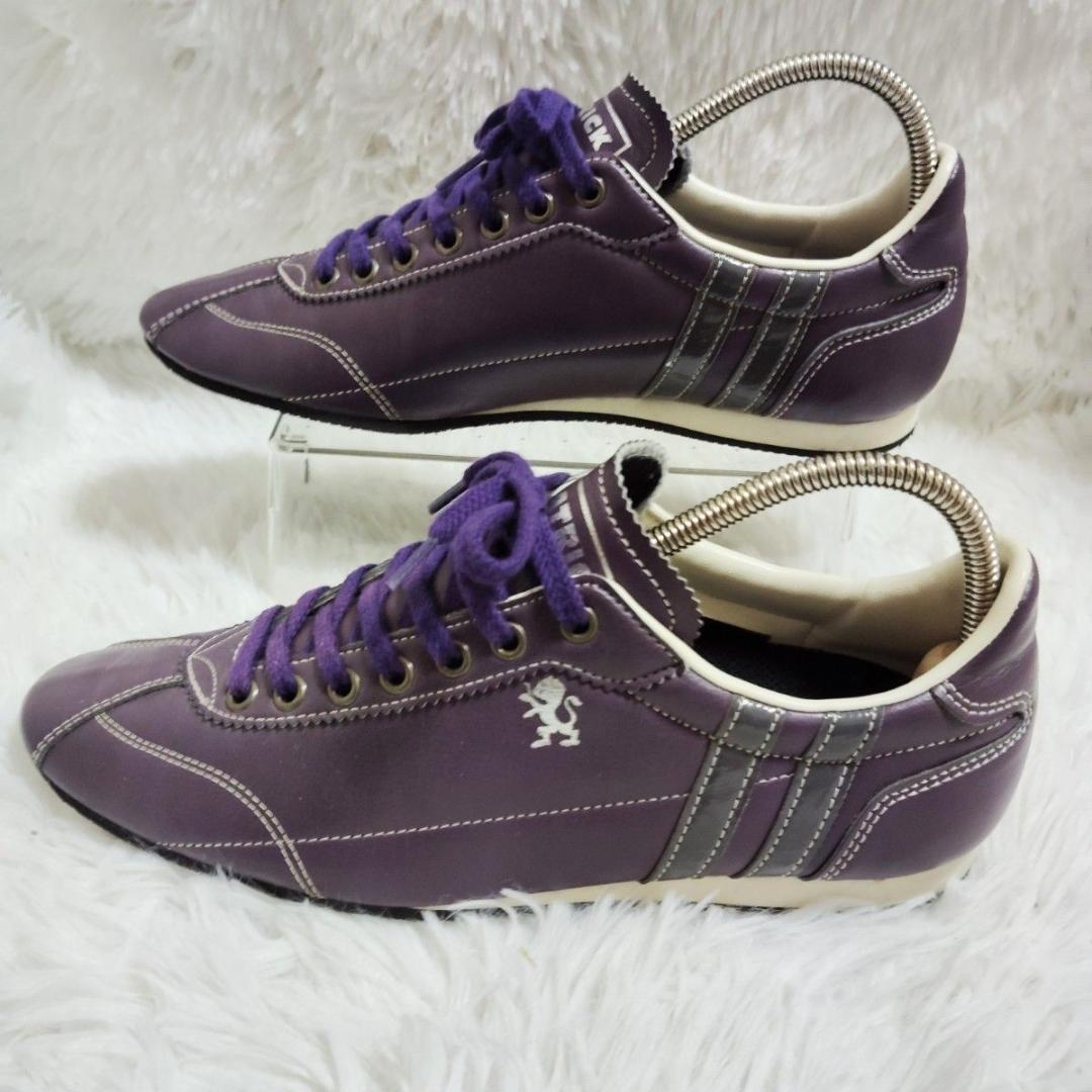 PATRICK パトリック ダチア レザー 紫 37/23.5 日本製 美品