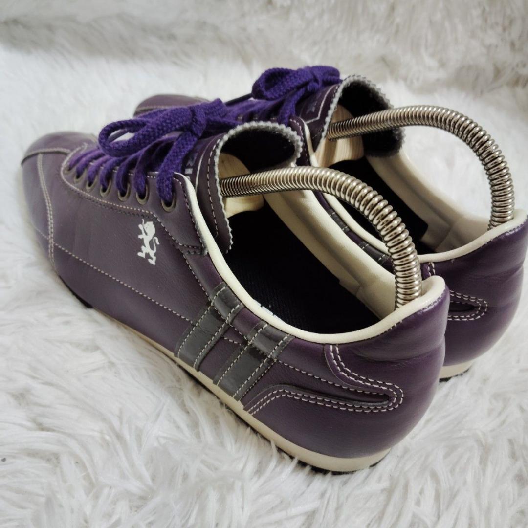 PATRICK パトリック ダチア レザー 紫 37/23.5 日本製 美品
