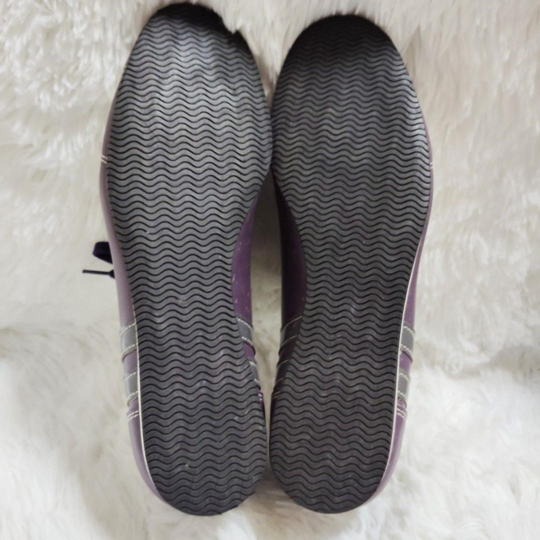 PATRICK パトリック ダチア レザー 紫 37/23.5 日本製 美品