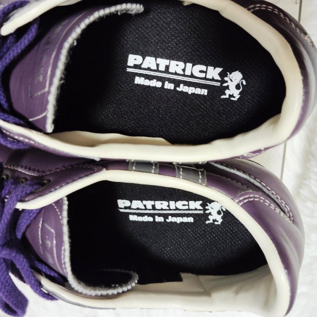 PATRICK パトリック ダチア レザー 紫 37/23.5 日本製 美品