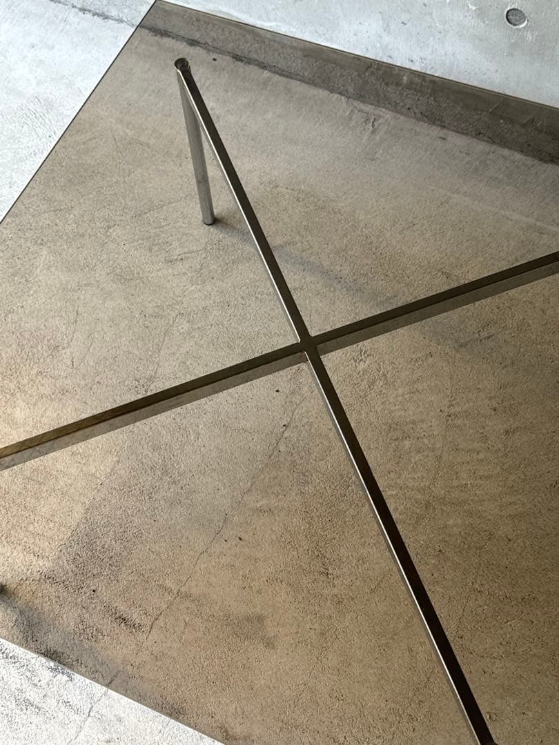 【あーき】X-base Smoked Glass Table