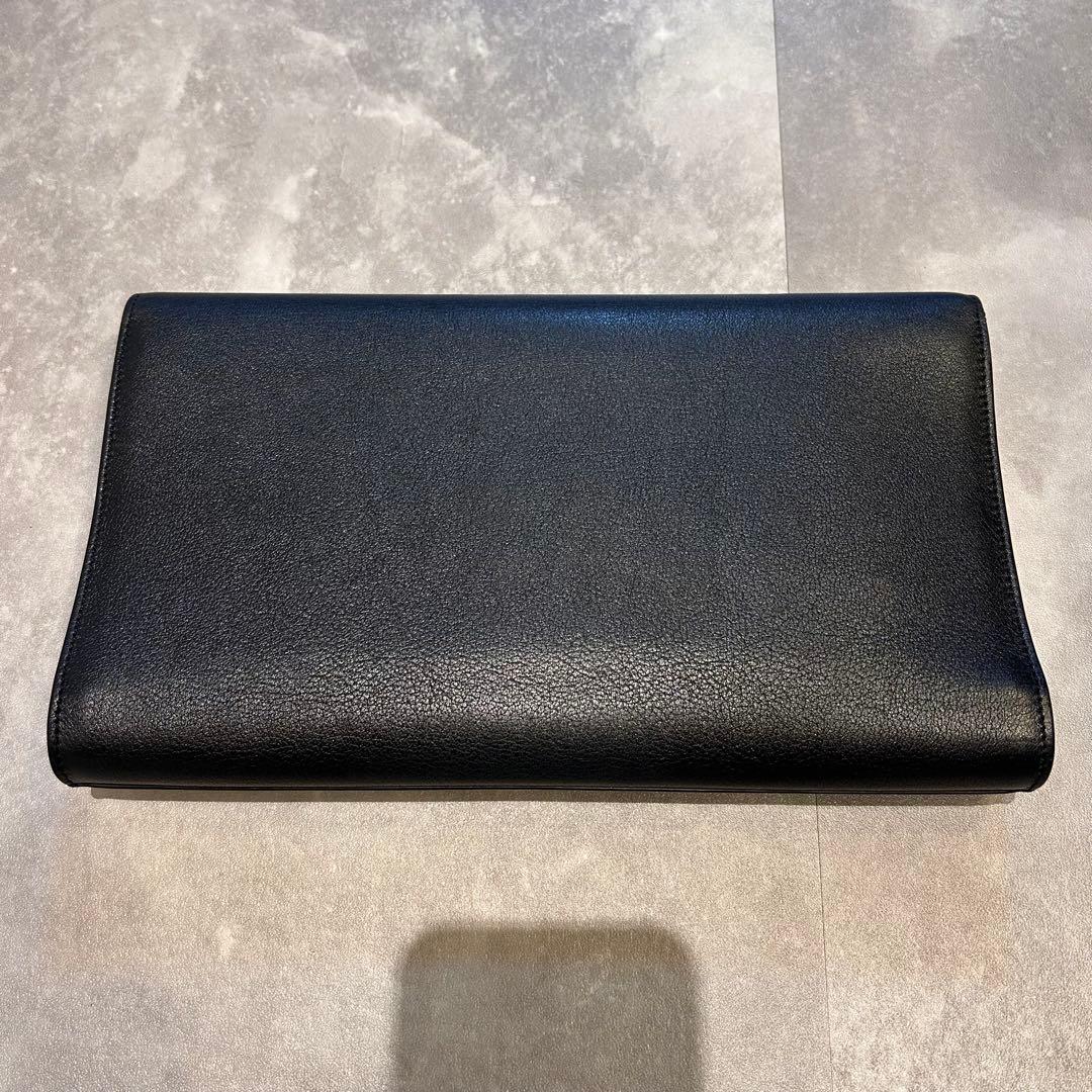 【超美品】イブサンローラン　カサンドラ　クラッチバッグ　ブラック