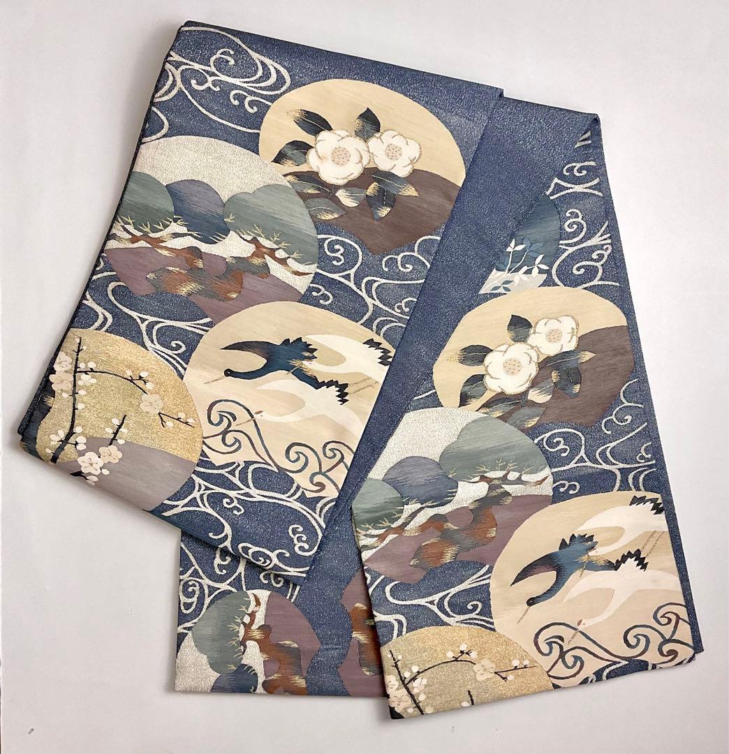 明綴れ　袋帯　　ゆったり締めれるサイズ