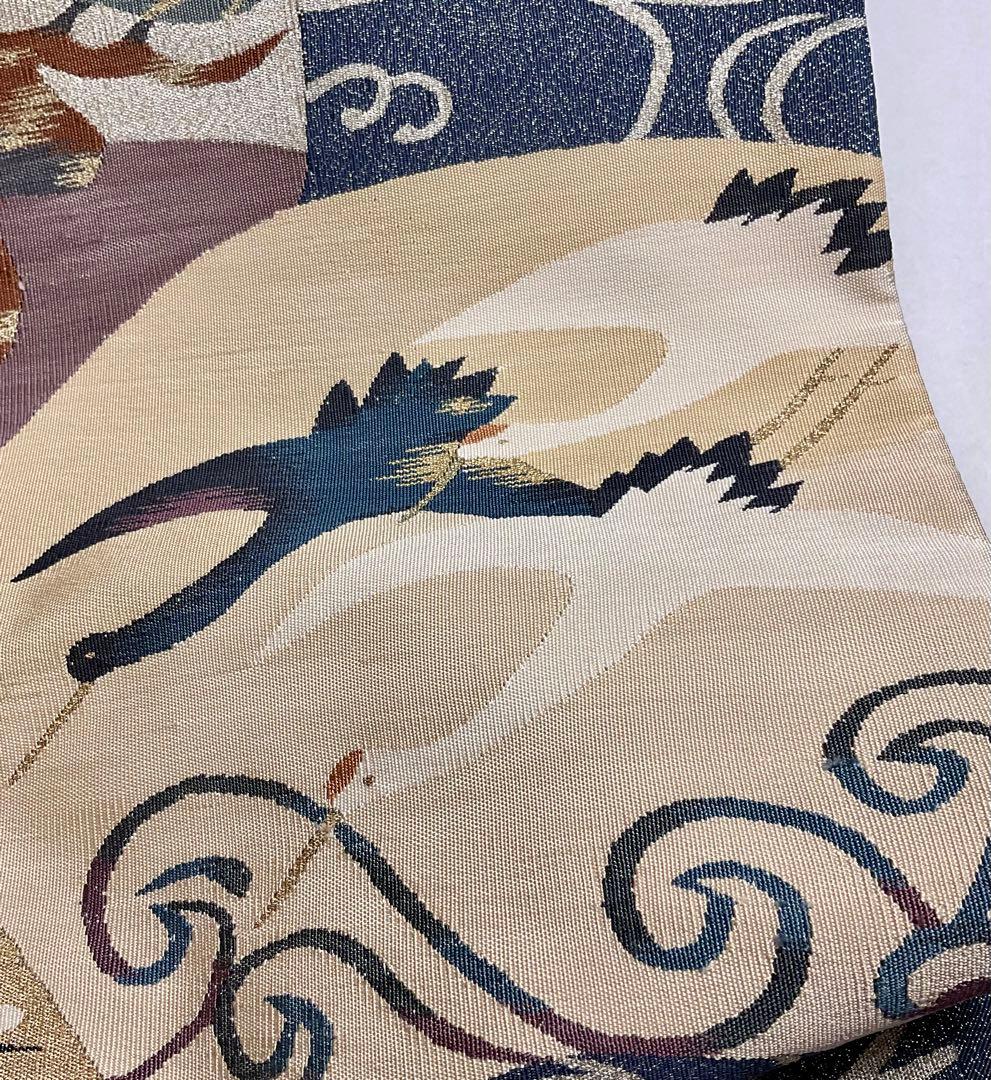 明綴れ　袋帯　　ゆったり締めれるサイズ