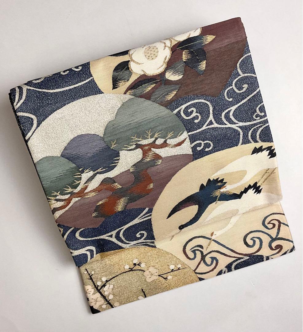 明綴れ　袋帯　　ゆったり締めれるサイズ