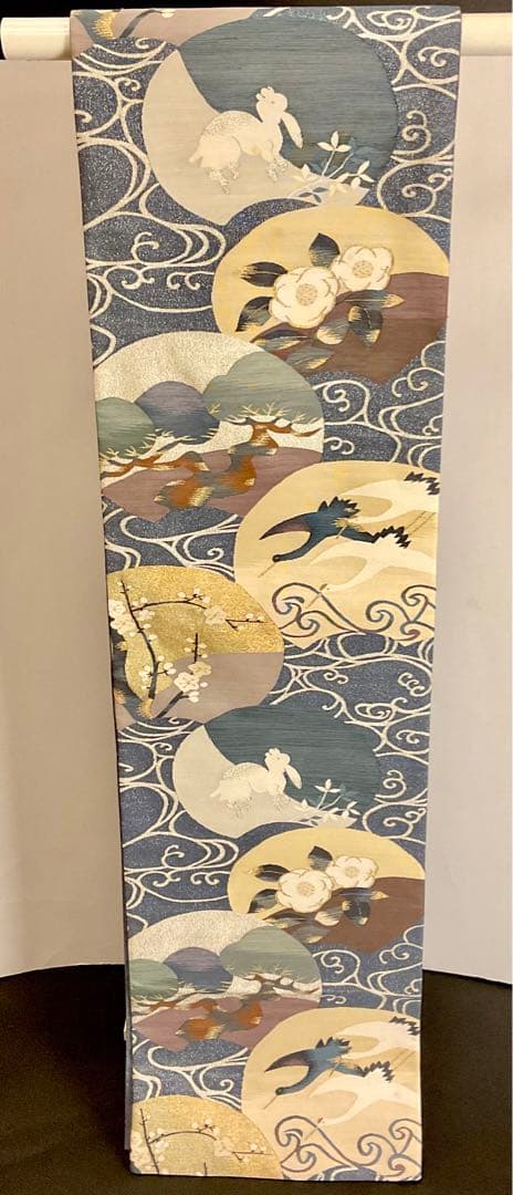 明綴れ　袋帯　　ゆったり締めれるサイズ