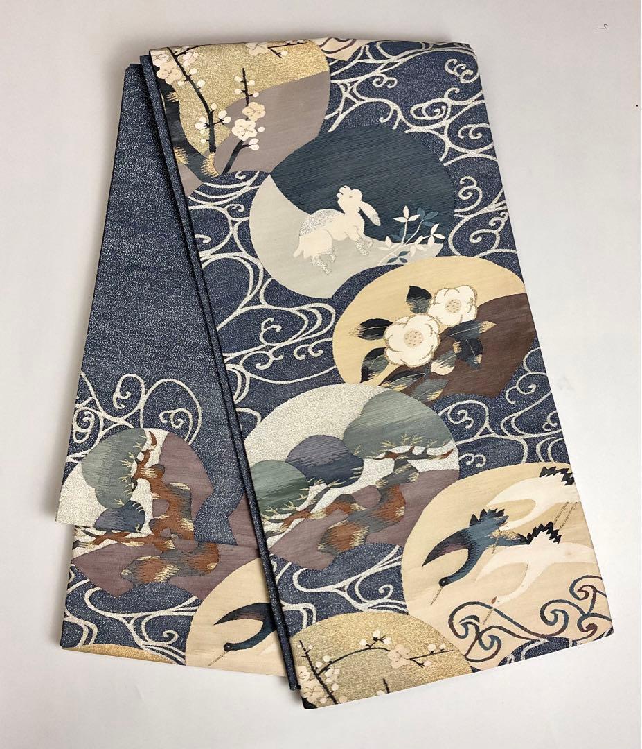 明綴れ　袋帯　　ゆったり締めれるサイズ