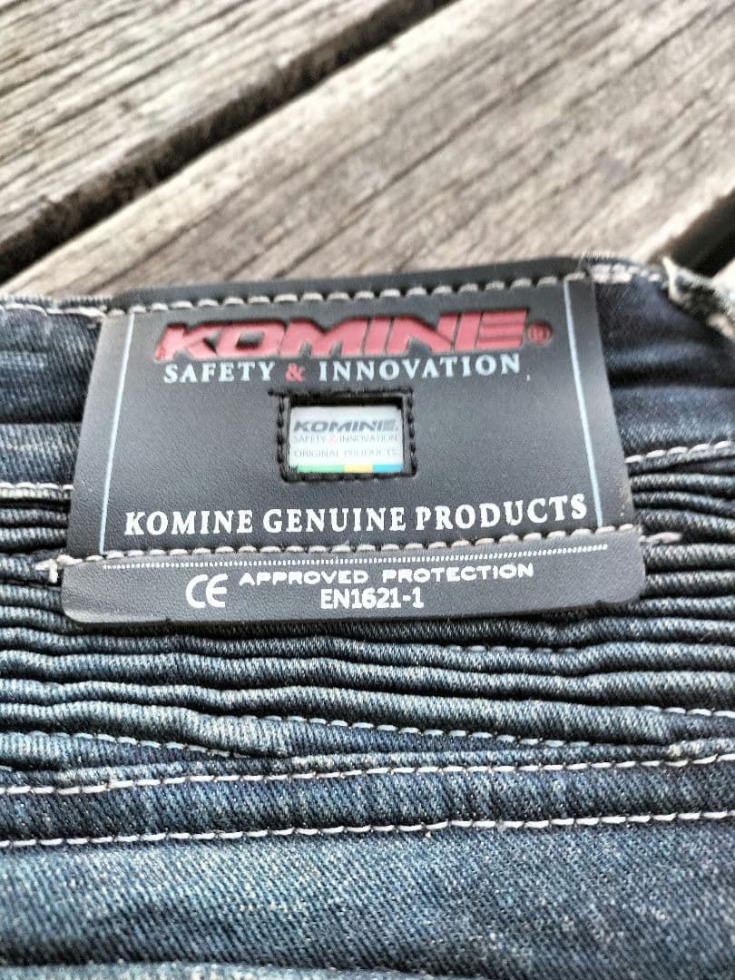 KOMINE スーパーフィットプロテクトレザーメッシュジーンズW34