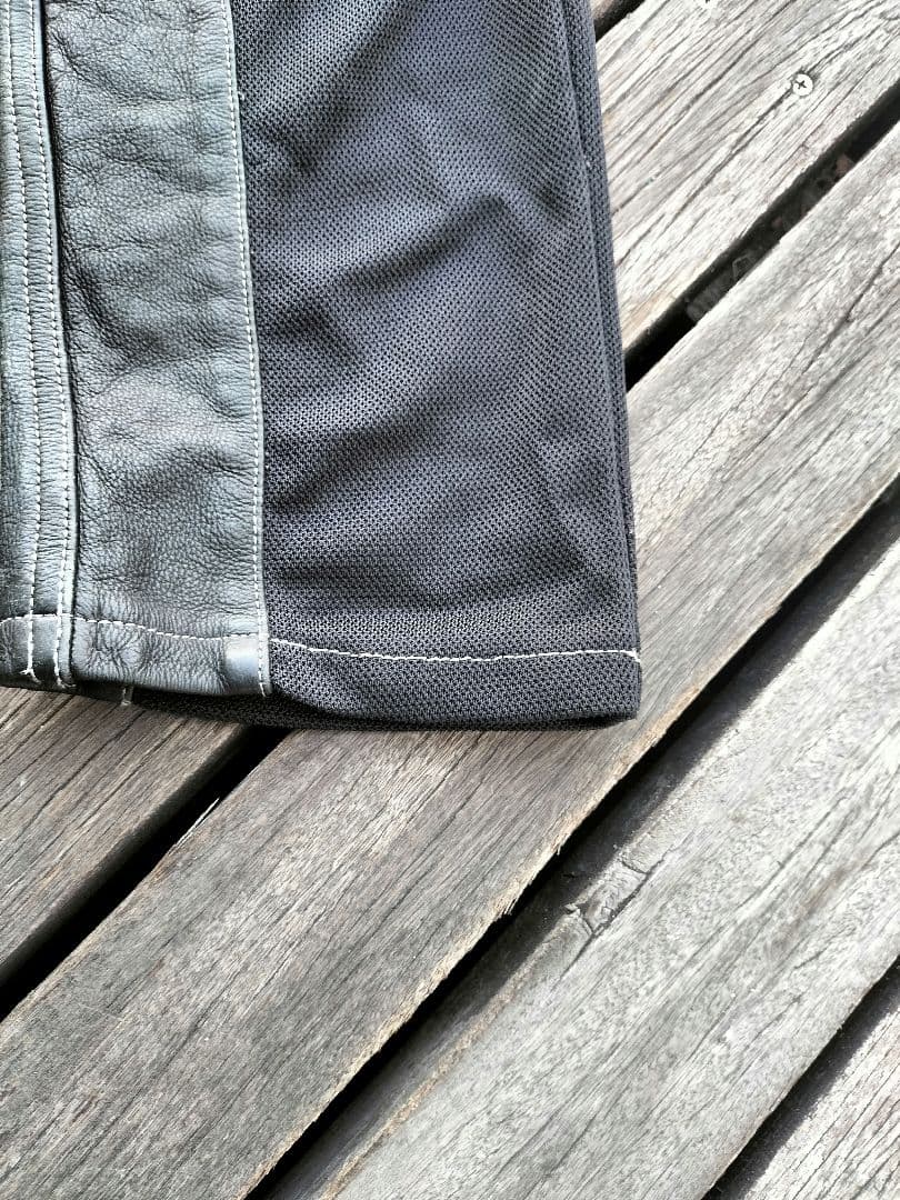 KOMINE スーパーフィットプロテクトレザーメッシュジーンズW34