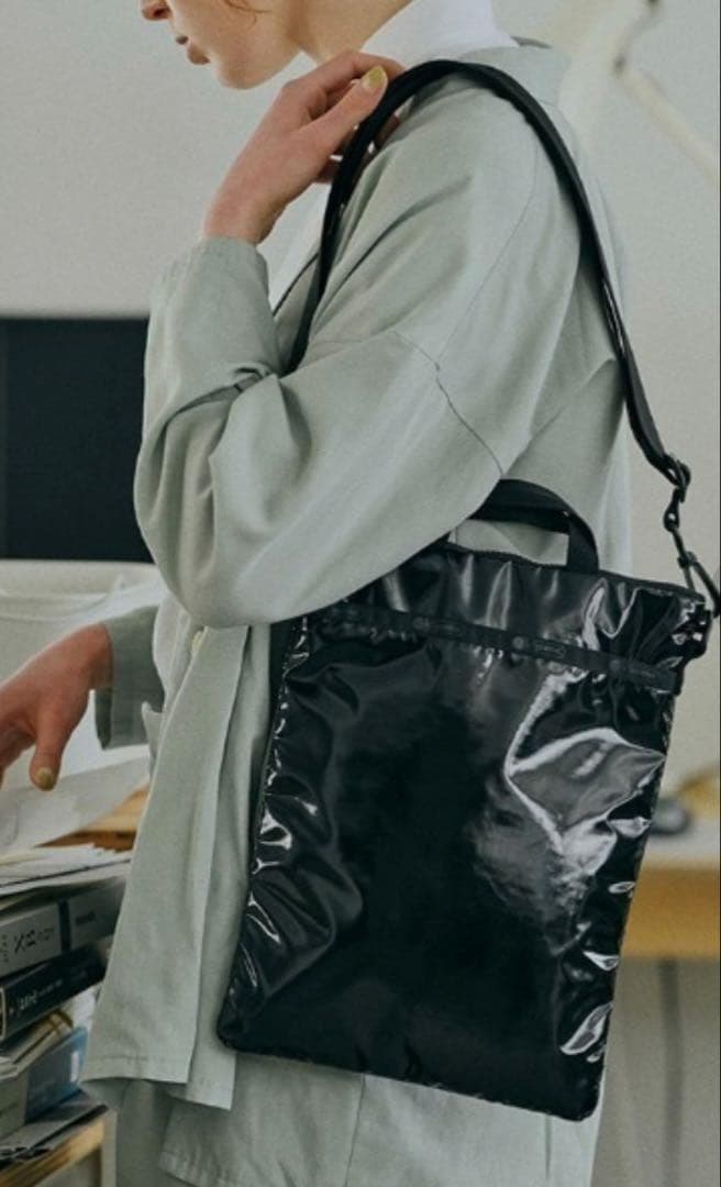 レスポートサック ひとりっぷ モバイル ショルダー バッグ 黒 極美品