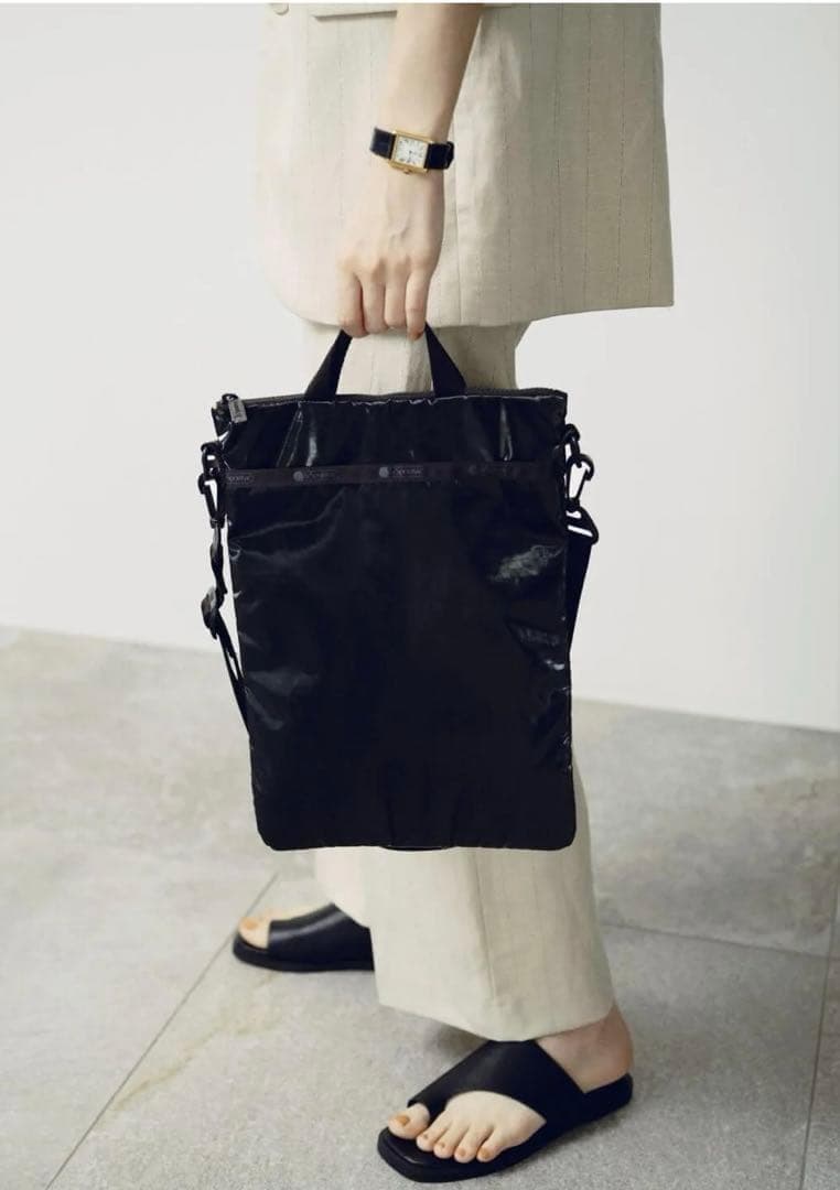 レスポートサック ひとりっぷ モバイル ショルダー バッグ 黒 極美品