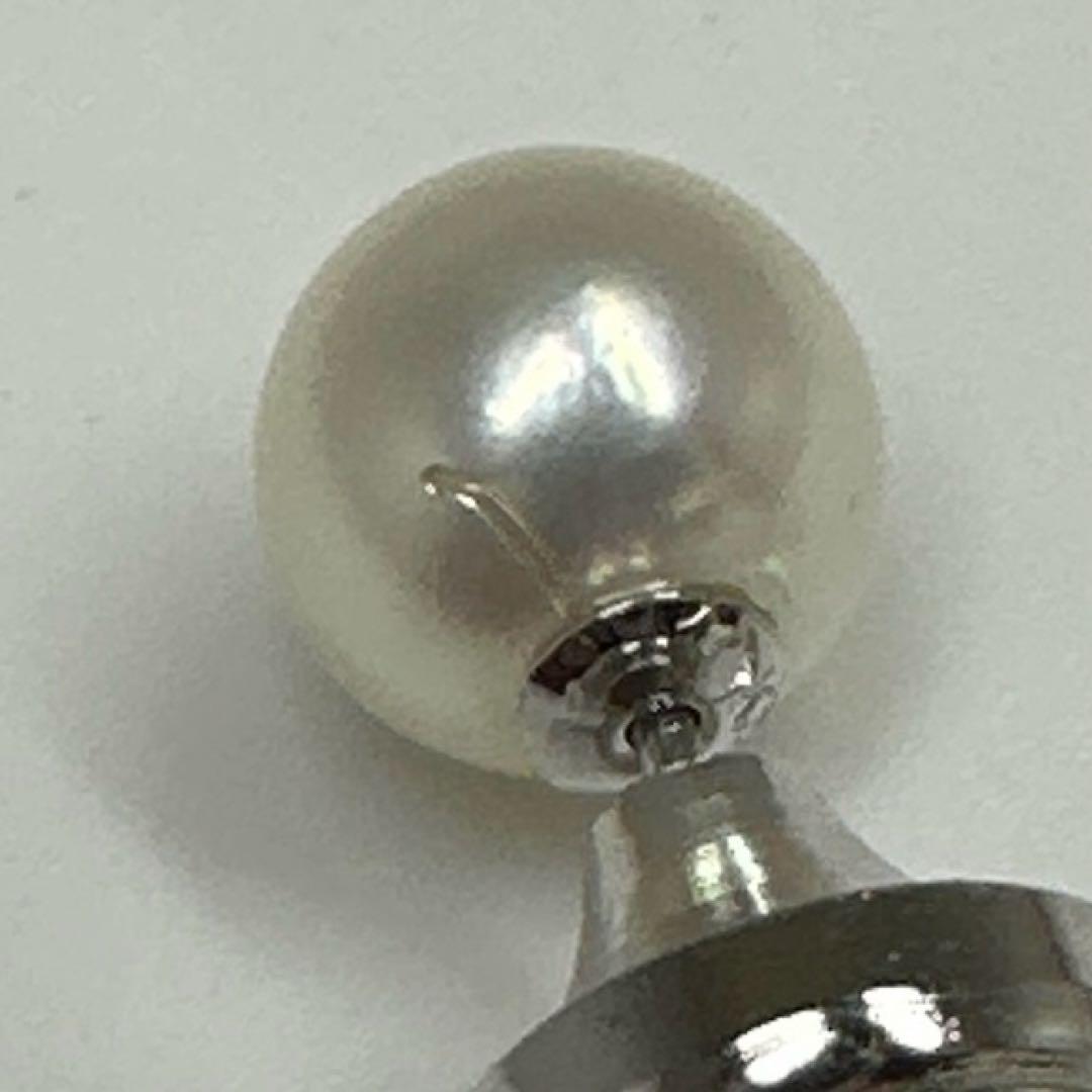 K18/K14WG刻印 本アコヤ真珠 タイピン2点　8.2g 東キ7-ア㉝