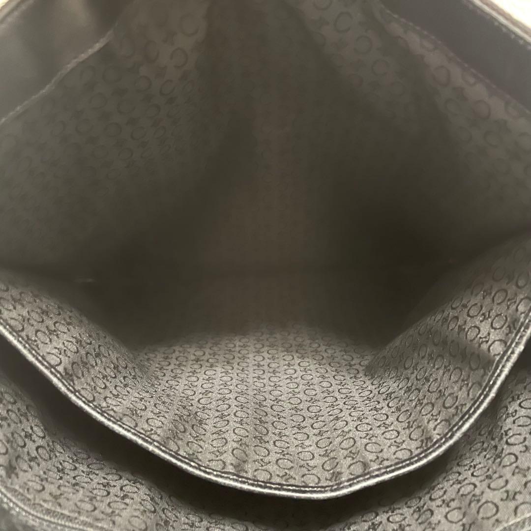 CELINE セリーヌ マカダム柄 トートバッグ ブラック レザー切替 A4可