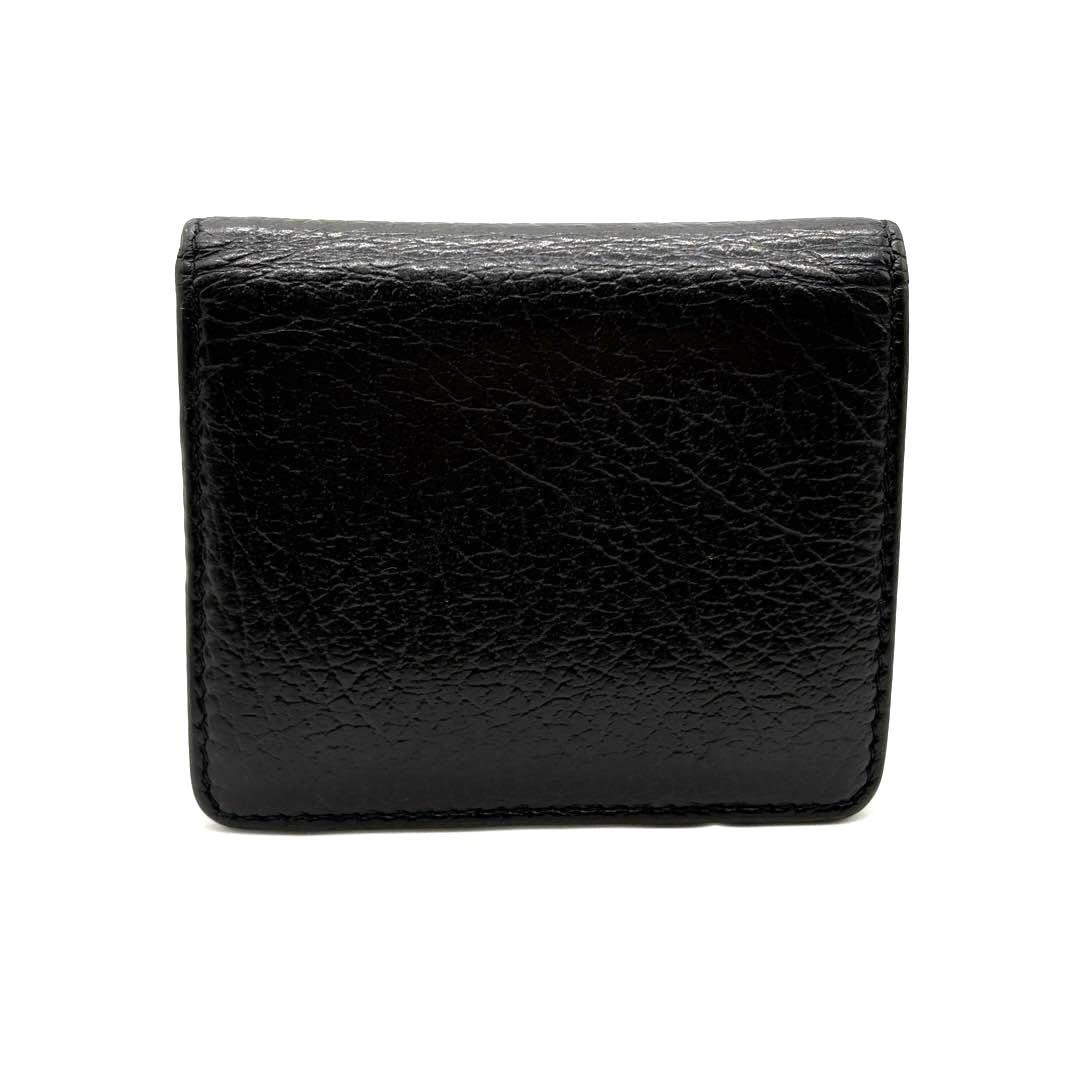 メゾンマルジェラ レザー 二つ折り財布 ブラック 四つ糸 メンズ 正規品 美品