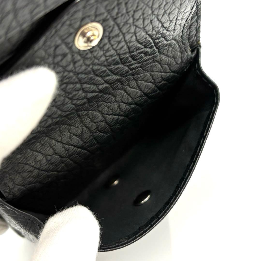 メゾンマルジェラ レザー 二つ折り財布 ブラック 四つ糸 メンズ 正規品 美品