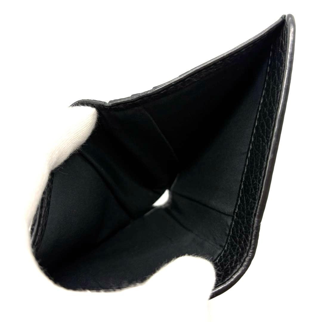 メゾンマルジェラ レザー 二つ折り財布 ブラック 四つ糸 メンズ 正規品 美品