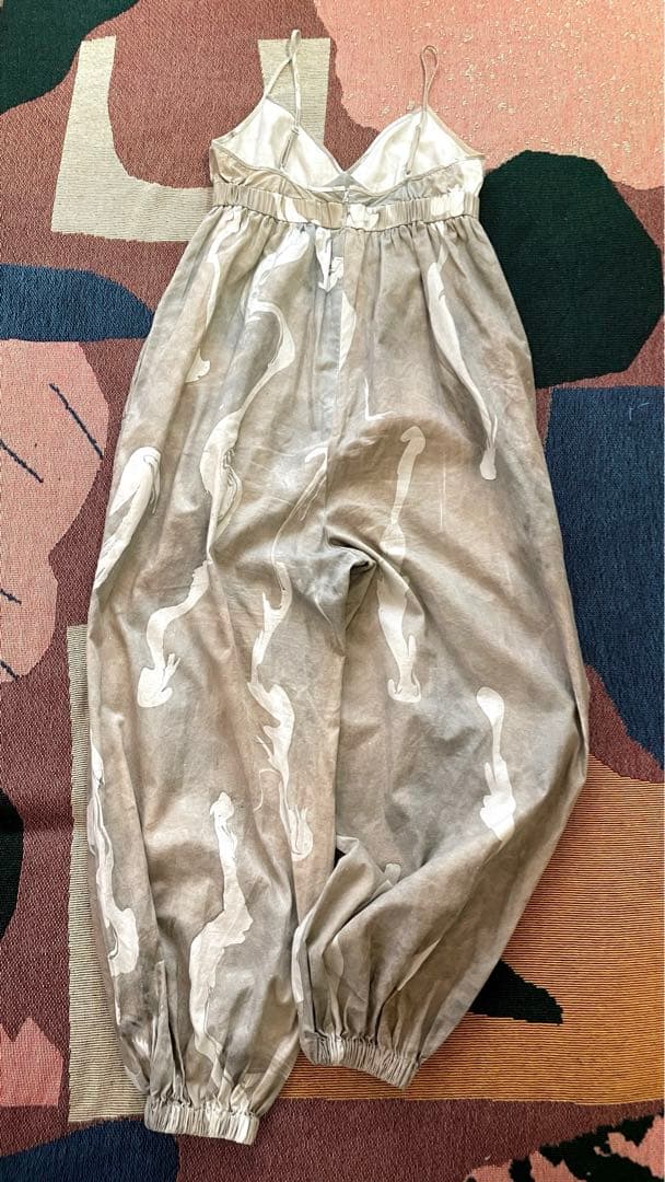 ERiKOKATORi 墨流しcotton harem jumpsuit