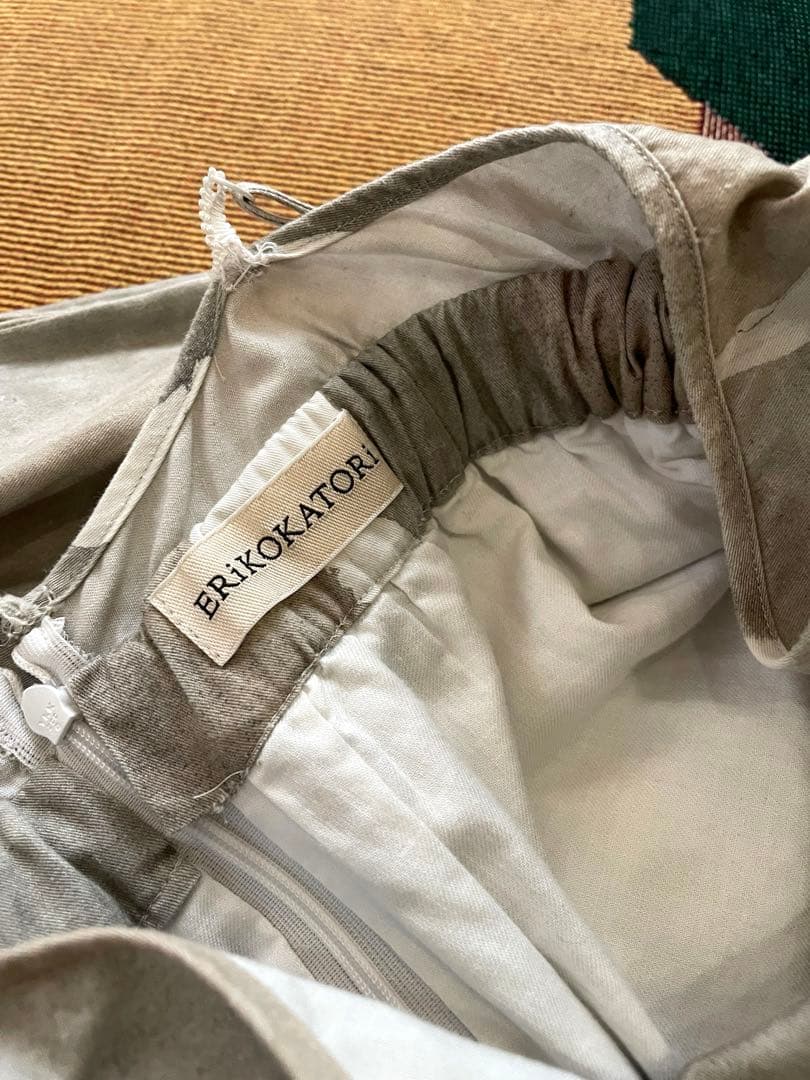 ERiKOKATORi 墨流しcotton harem jumpsuit