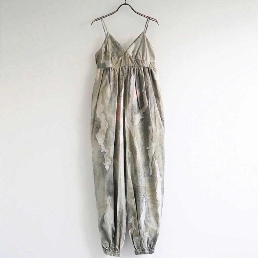 ERiKOKATORi 墨流しcotton harem jumpsuit