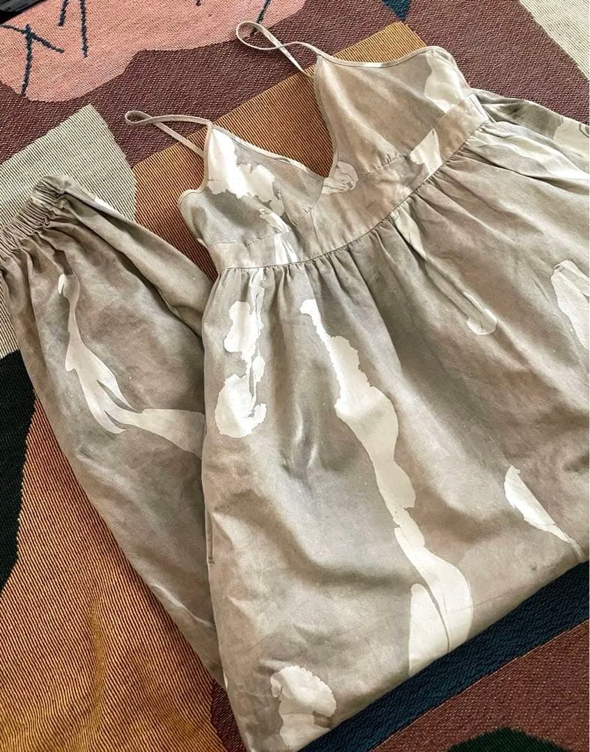 ERiKOKATORi 墨流しcotton harem jumpsuit