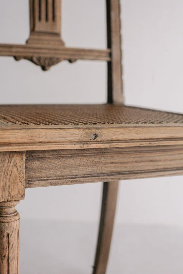 フランスアンティーク　無垢材　アンティークチェア　ブロカント　古家具　古道具