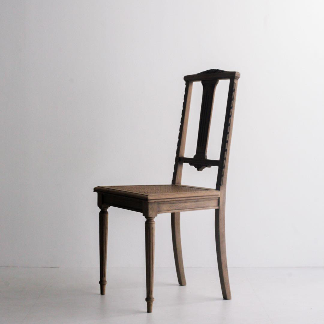 フランスアンティーク　無垢材　アンティークチェア　ブロカント　古家具　古道具