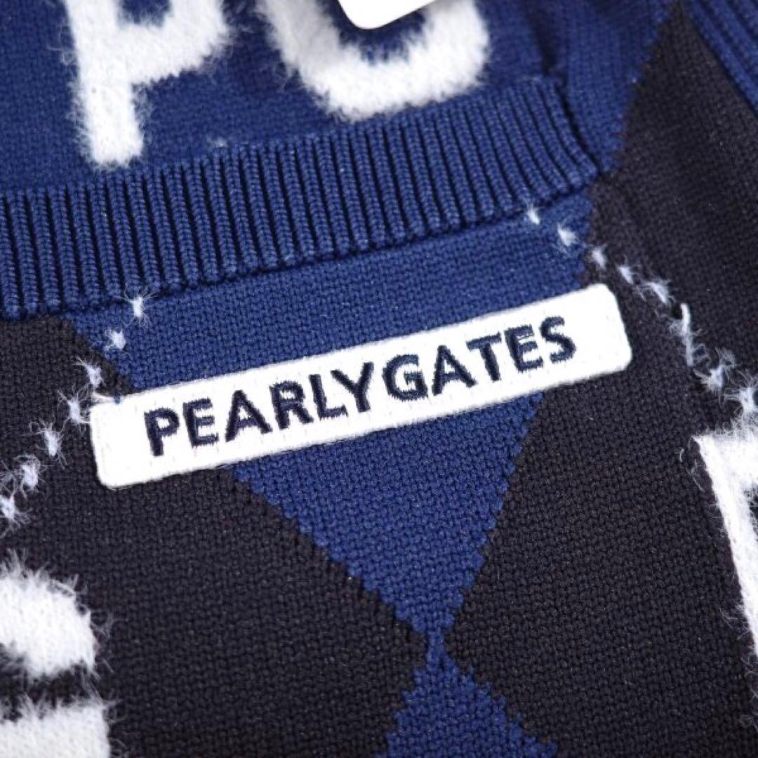 【PEARLY GATES】秋冬 アーガイル ニット ひざ丈スカート・1番M