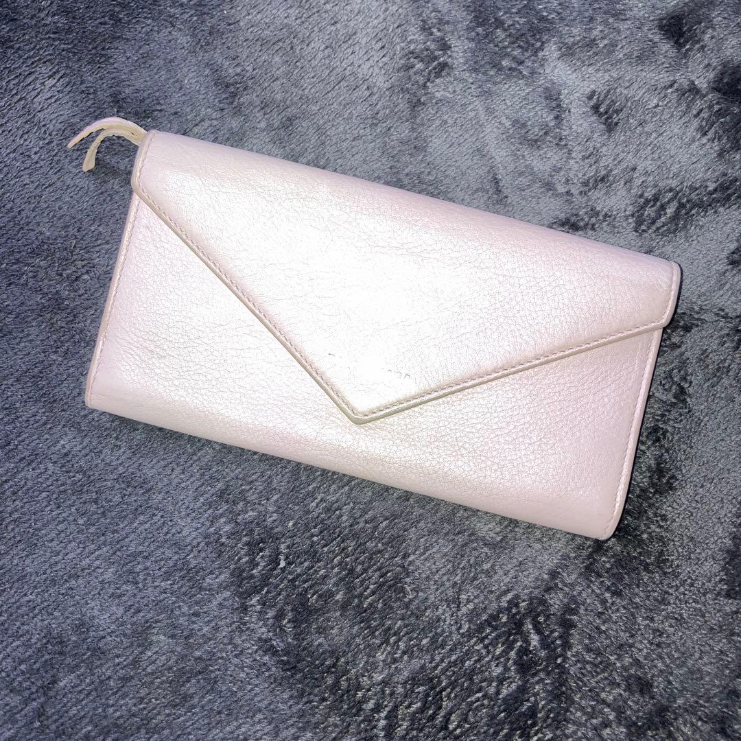 バレンシアガ　ピンク　桃色　長財布　レディース