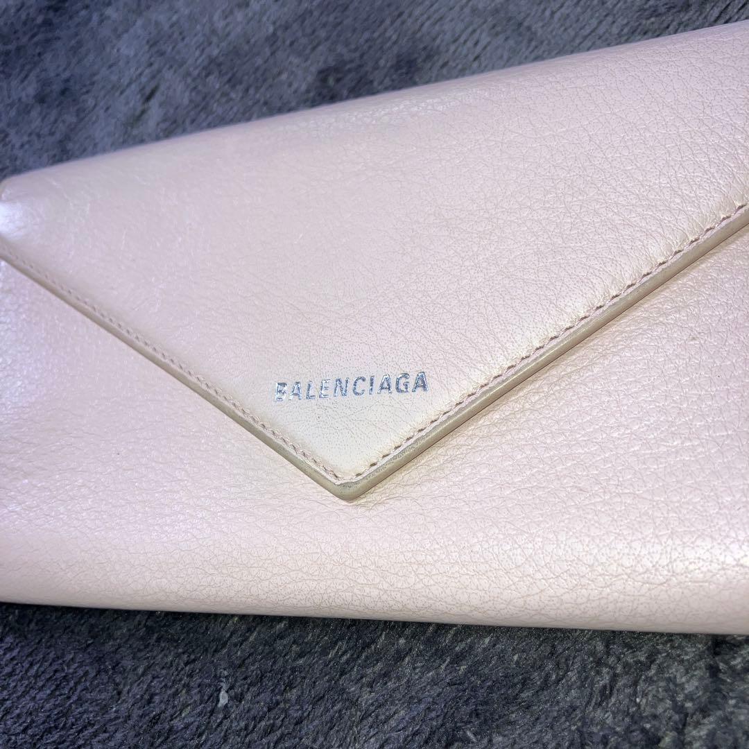 バレンシアガ　ピンク　桃色　長財布　レディース