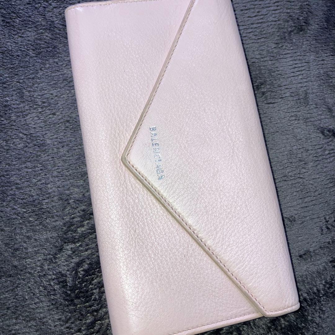 バレンシアガ　ピンク　桃色　長財布　レディース