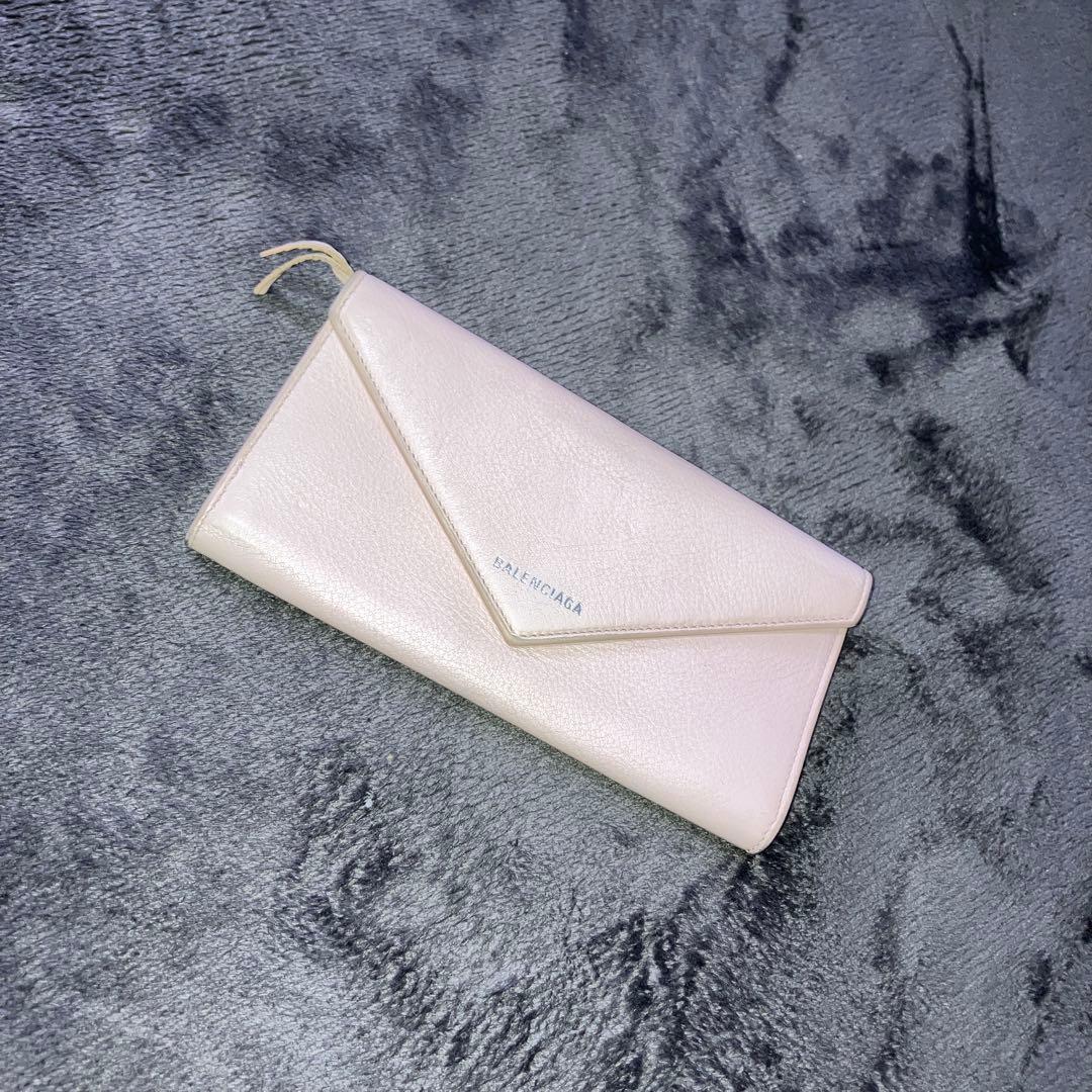 バレンシアガ　ピンク　桃色　長財布　レディース
