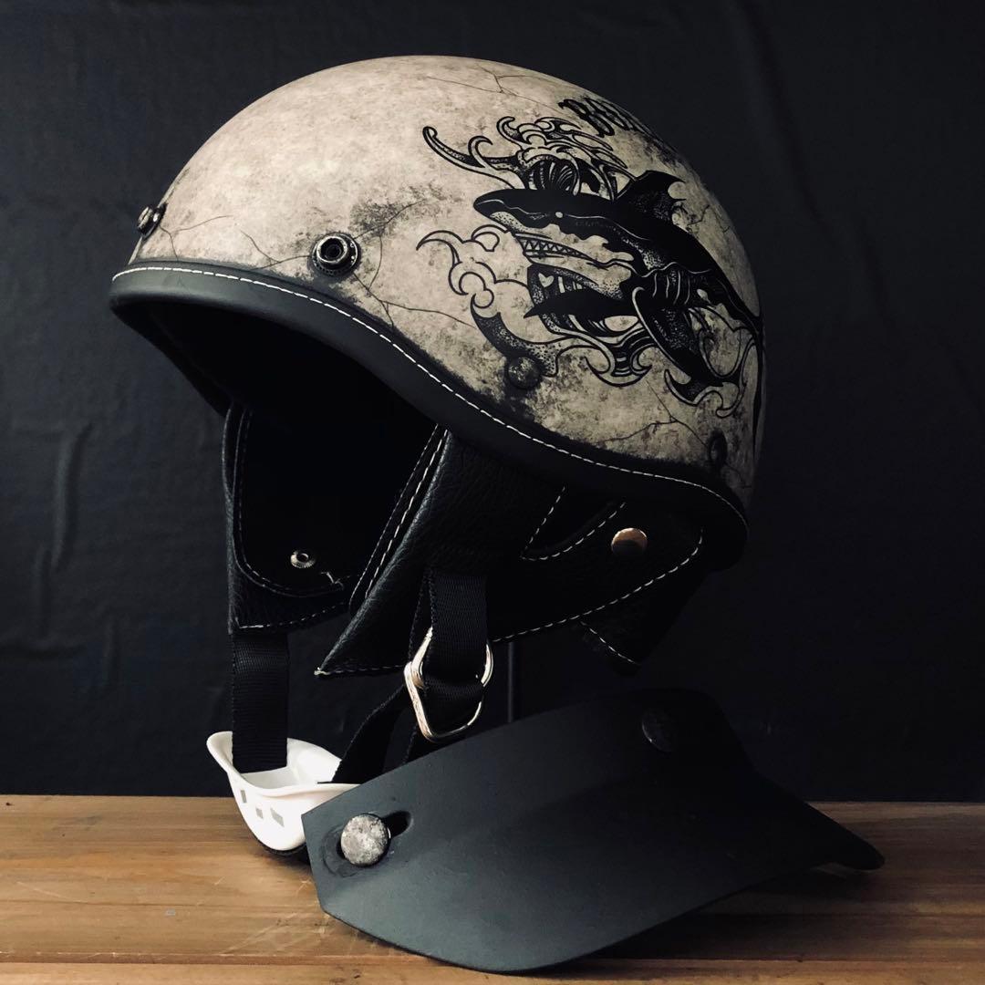 ポリスヘルメット　ショーティー　鮫（検索 BELL オーシャンビートル