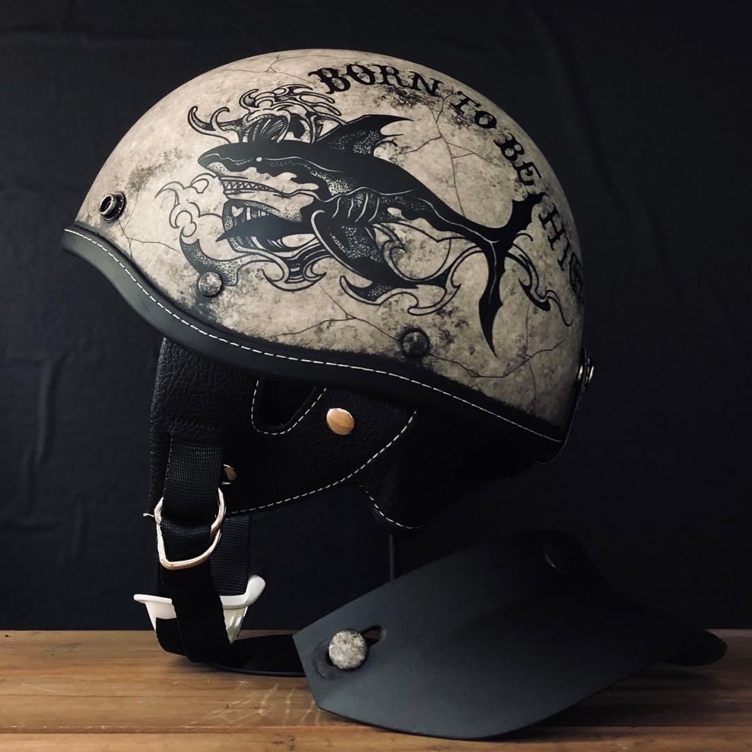 ポリスヘルメット　ショーティー　鮫（検索 BELL オーシャンビートル