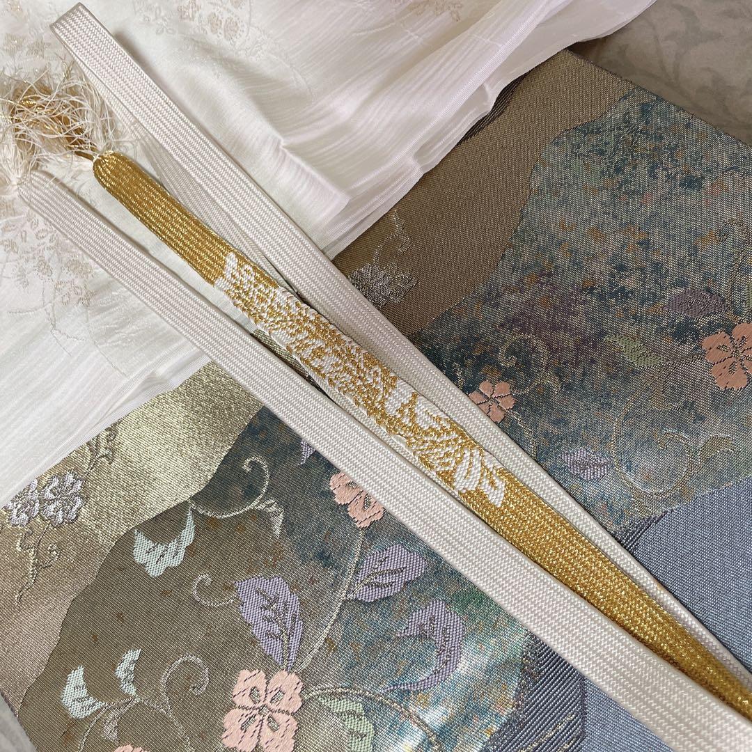 訪問着　フルセット　松　飛び立つ鶴　汕頭刺繍　綸子　金彩　入学式　P1