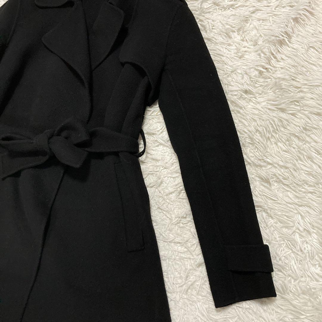 【希少美品】セオリー　ロングウールガウンコート　カシミヤ混　ベルト付き