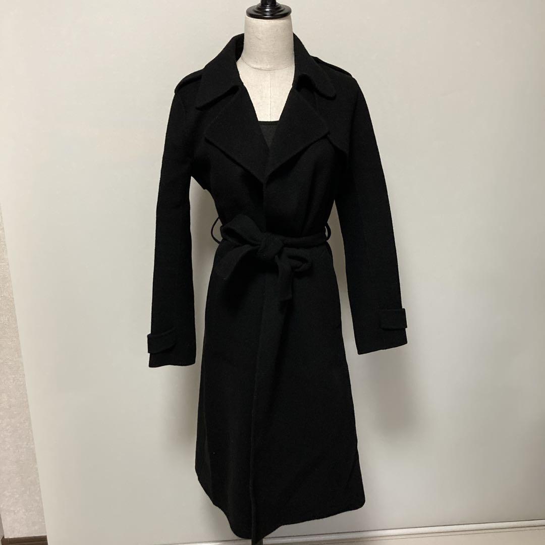 【希少美品】セオリー　ロングウールガウンコート　カシミヤ混　ベルト付き