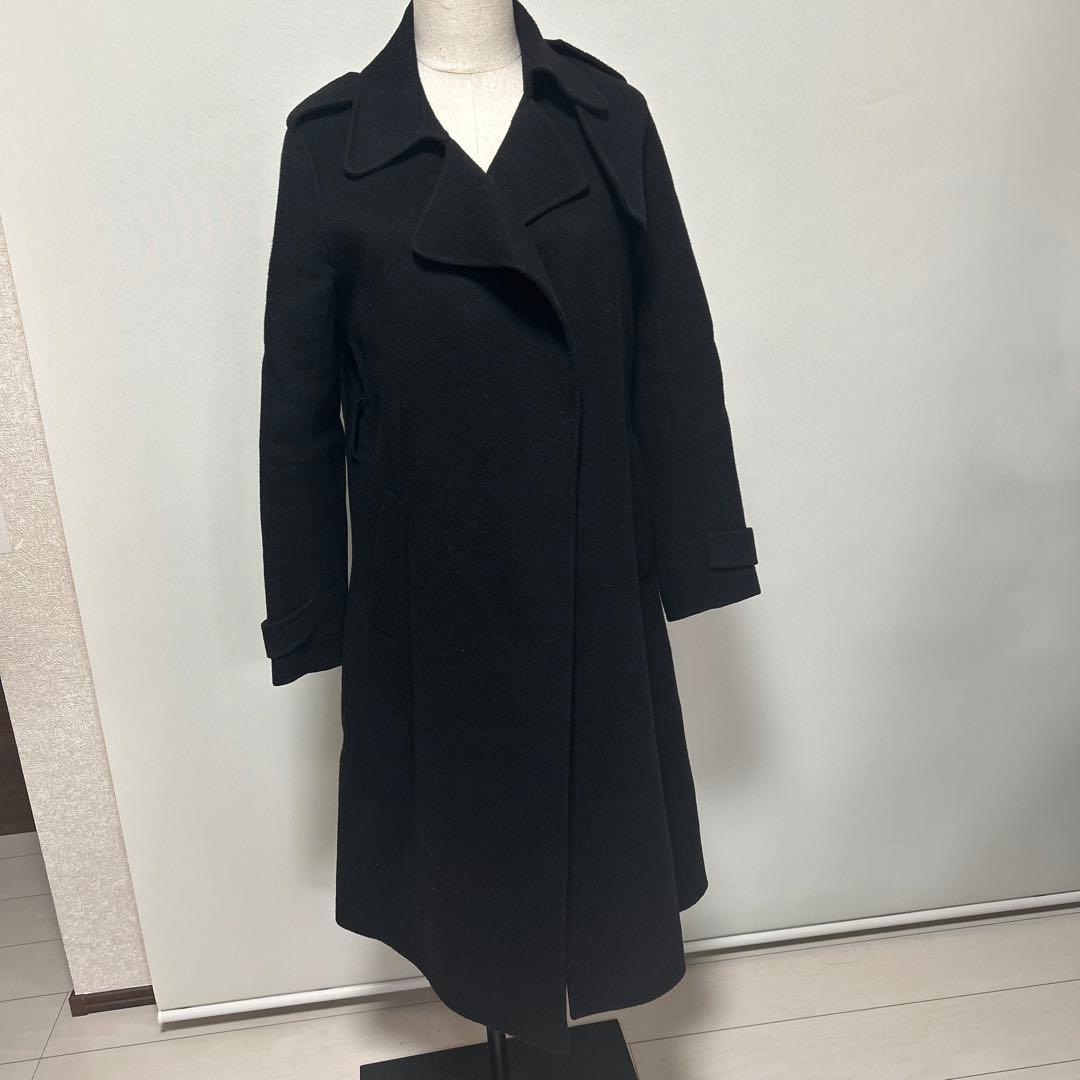 【希少美品】セオリー　ロングウールガウンコート　カシミヤ混　ベルト付き