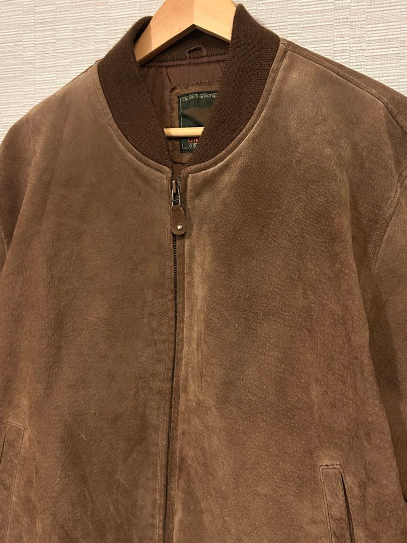 80s OLD UNIQLO ピッグスウェード ボンバージャケット レザーma1