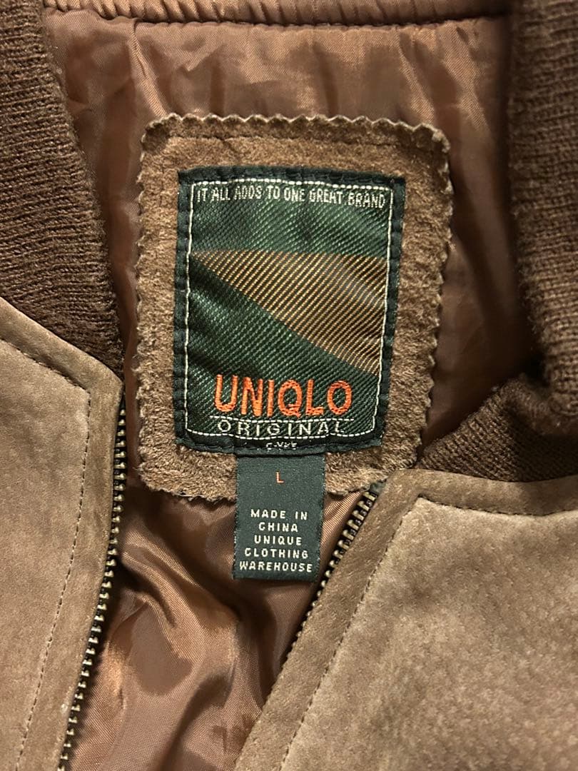 80s OLD UNIQLO ピッグスウェード ボンバージャケット レザーma1