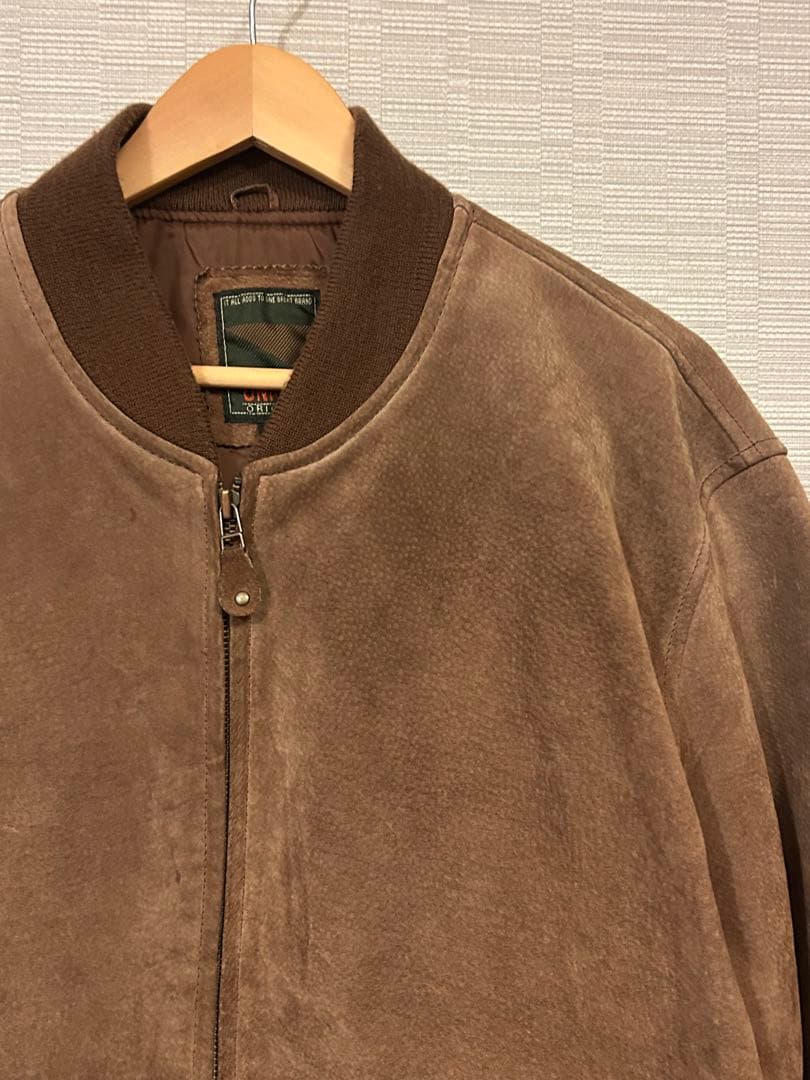 80s OLD UNIQLO ピッグスウェード ボンバージャケット レザーma1