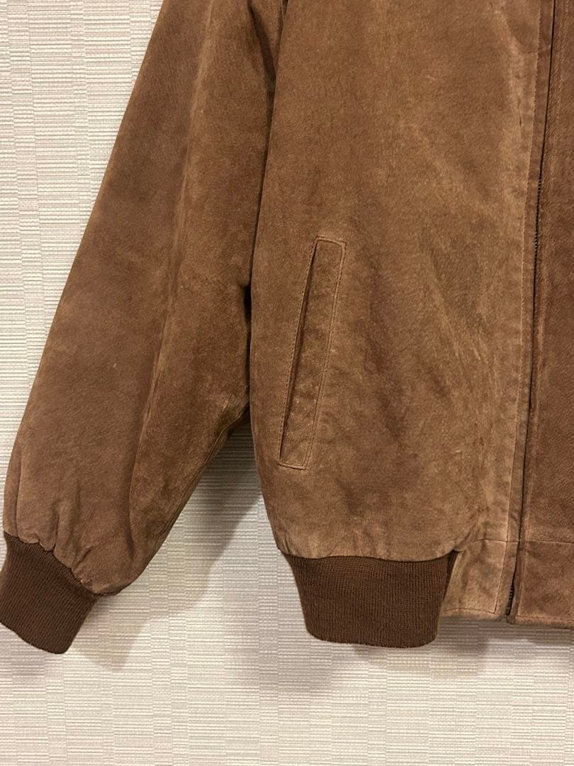 80s OLD UNIQLO ピッグスウェード ボンバージャケット レザーma1