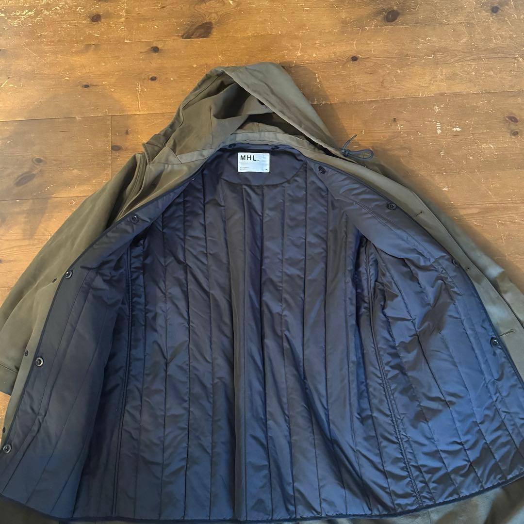 MHL.マーガレット・ハウエル COTTON NYLON HOODED COAT