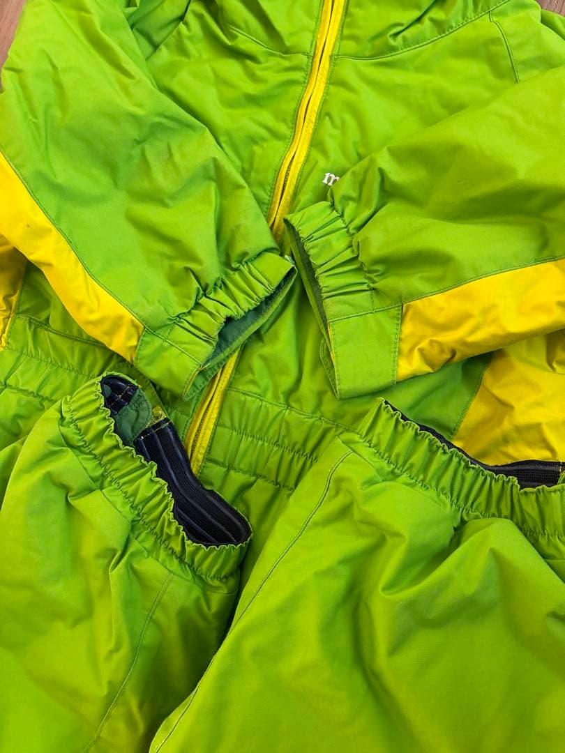 mont-bell 子供用スキーウェア Kid's 100 グリーン/イエロー