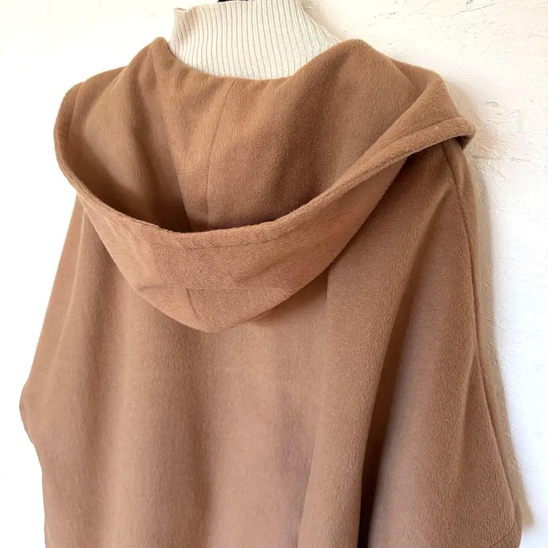 土日限定Sale10%OFF❗️イタリア製アルパカ混ウール　ポンチョケープコート