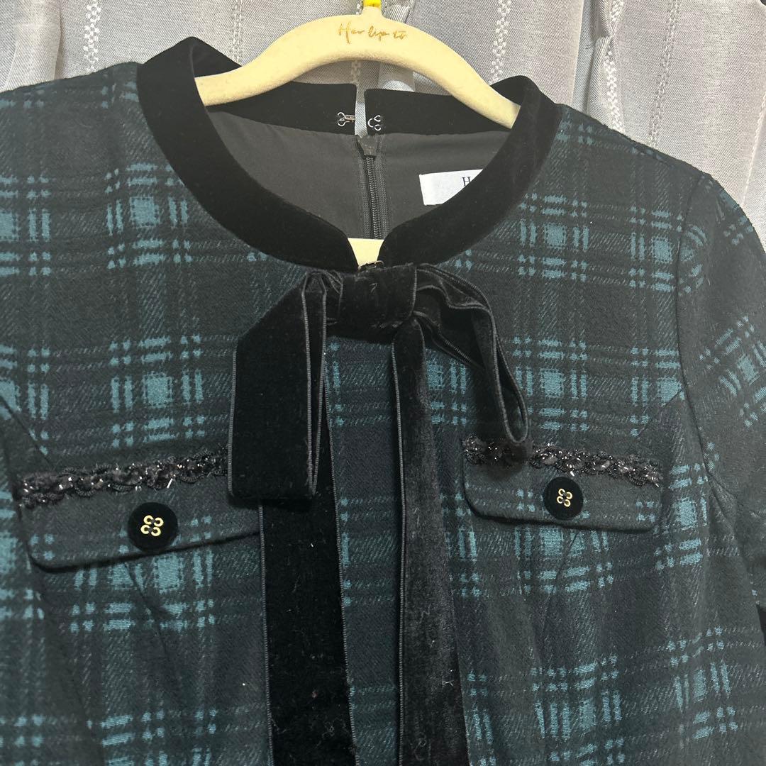 Herlipto Lapérouse Mini Dress dark green