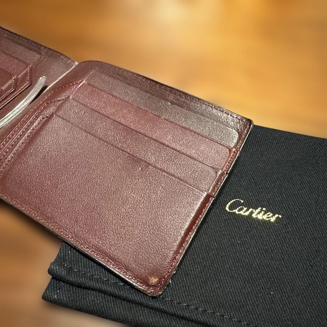 Cartier レザーマネークリップ
