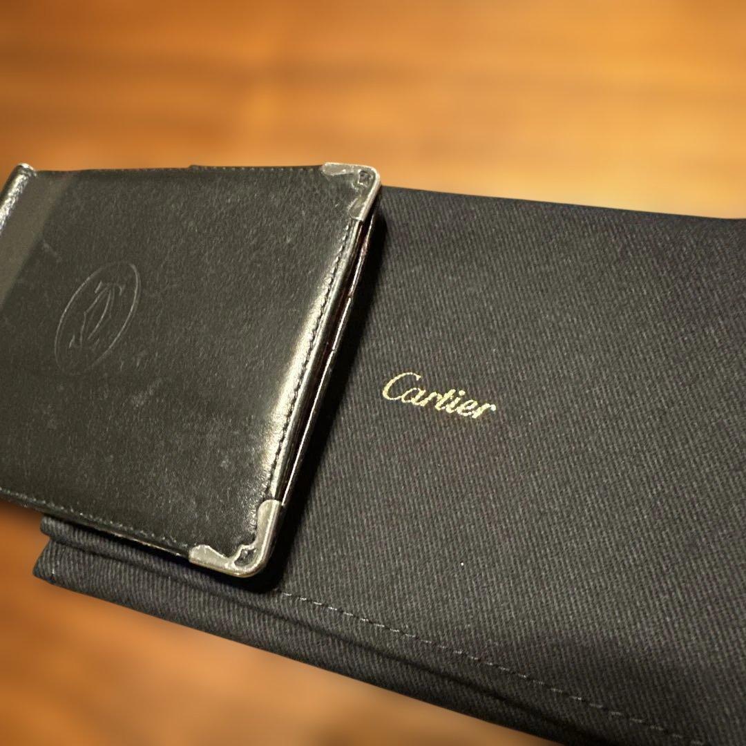 Cartier レザーマネークリップ