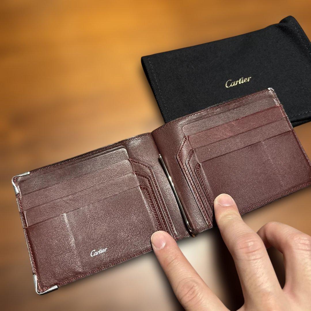 Cartier レザーマネークリップ