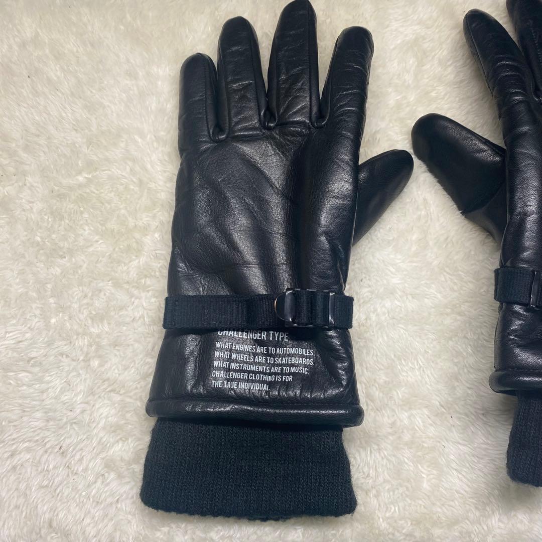 CHALLENGER チャレンジャー レザー 手袋 黒
