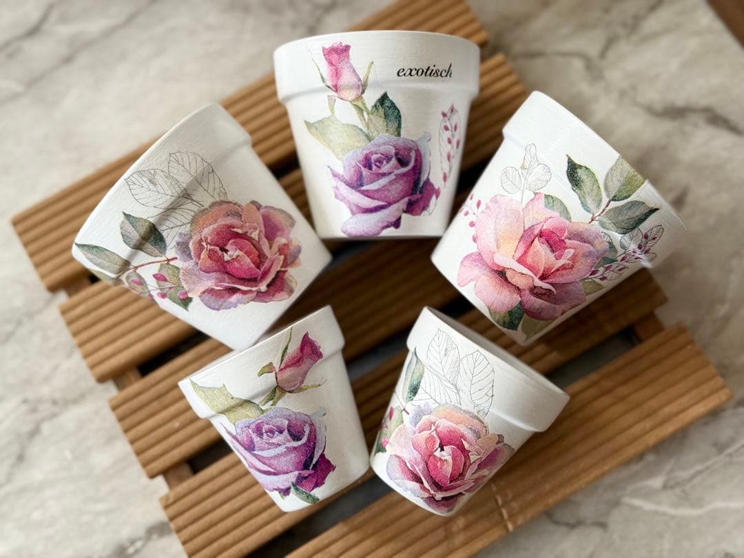 mogu様リクエスト8点おまとめ※ガーデン雑貨※インテリア※デコパージュ薔薇